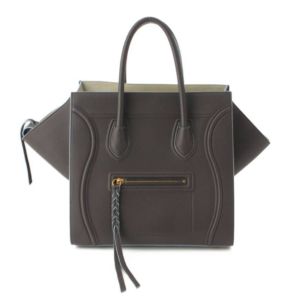 Celine Grey Handbag Dark Luggage Phantom